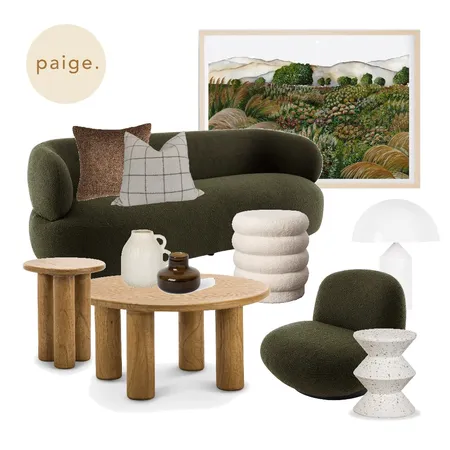 Khaki & Neutral Lounge Living 〰️ Interior Design Mood Board by paige. | style + design on Style Sourcebook