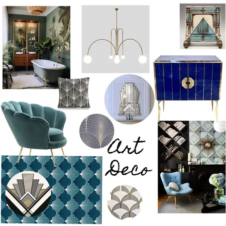 Art Deco Interior Design Mood Board by JillMorgan on Style Sourcebook