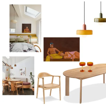 Mid Century Modern Dining Room Interior Design Mood Board by Nicole Frelingos on Style Sourcebook