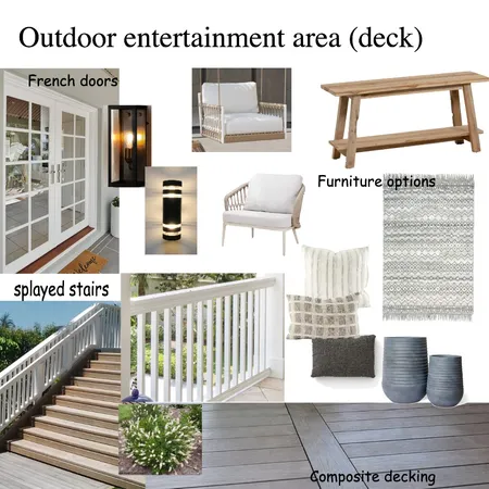 Outdoor entertainment area (deck) Interior Design Mood Board by chantelle.mardi@gmail.com on Style Sourcebook