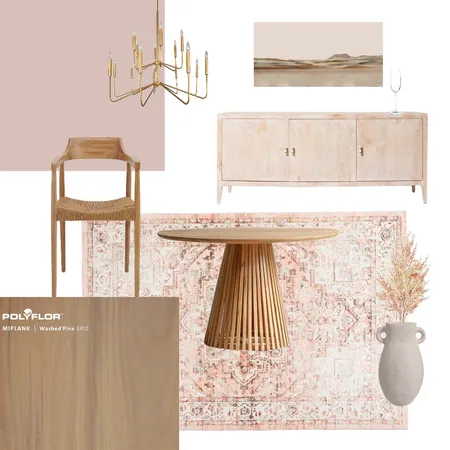 Pink Dining Room Interior Design Mood Board by Designed_by_Jasper on Style Sourcebook