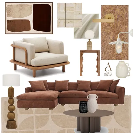 Neutral Living Area Interior Design Mood Board by AVALYN HOUSE on Style Sourcebook