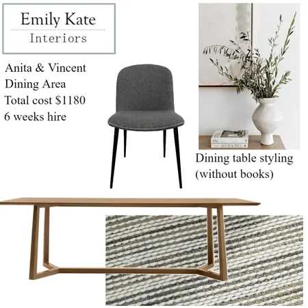 Anita & Vincent Dining Area Interior Design Mood Board by EmilyKateInteriors on Style Sourcebook