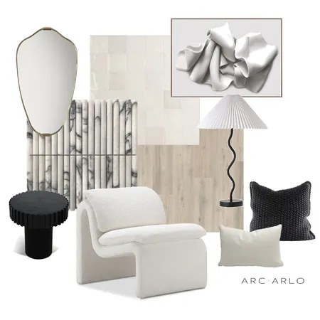 Modern Monochromatic Interior Design Mood Board by Arc and Arlo on Style Sourcebook