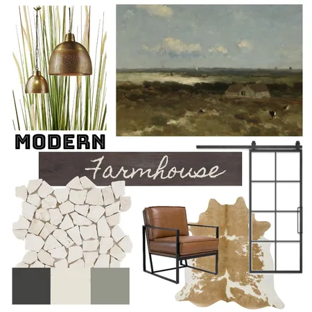 Assignment 3 - Mood Board - Modern Farmhouse Interior Design Mood Board by SheriBauer on Style Sourcebook