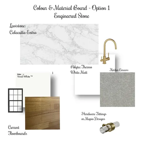 Material & Colour Moodboard - Option 1 Engineered Stone Interior Design Mood Board by Space Style Melbourne on Style Sourcebook