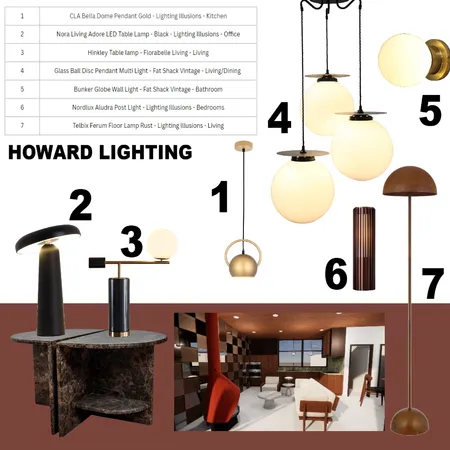 HOWARD LIGHTING DESIGN BOARD Interior Design Mood Board by Oli's Aura on Style Sourcebook