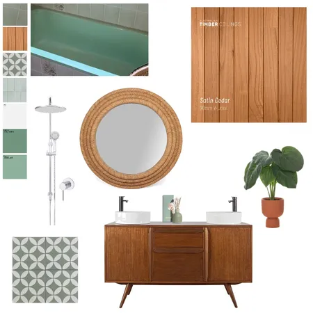 Eulo St bathroom timber Interior Design Mood Board by brigid on Style Sourcebook