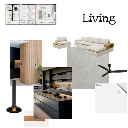 Living + Kitchen Interior Design Mood Board by Nferns24 on Style Sourcebook