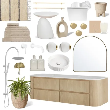 Neutral Bathroom Interior Design Mood Board by Lighting Illusions on Style Sourcebook