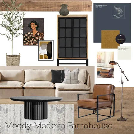 MJs Modern Farmhouse Living Room Interior Design Mood Board by WildFernDesigns on Style Sourcebook