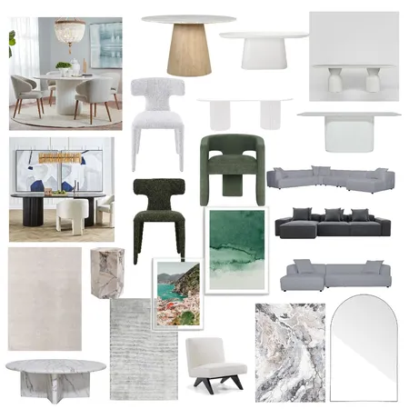 My Vision Dining / Living Interior Design Mood Board by sbec on Style Sourcebook