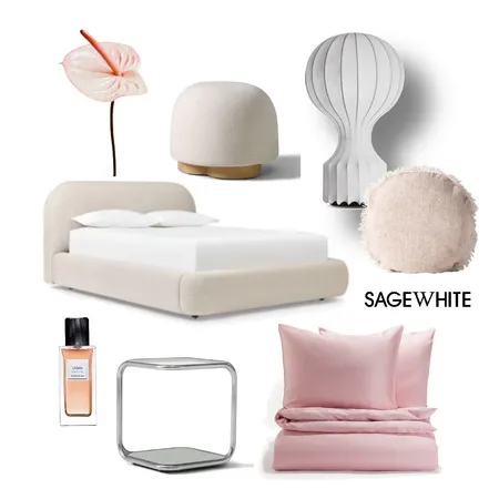 Pink Bed Makeover Interior Design Mood Board by Sage White Interiors on Style Sourcebook