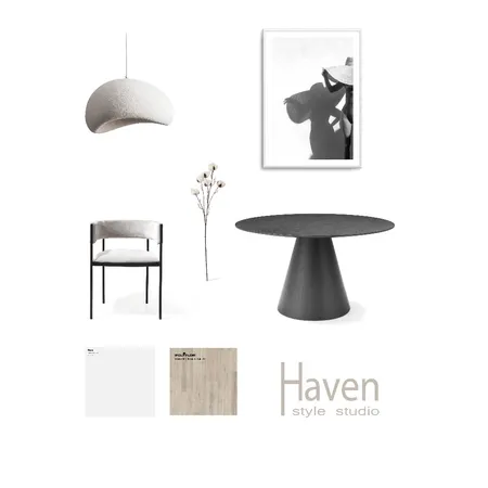 neutral contemporary dining room Interior Design Mood Board by Haven Style Studio on Style Sourcebook