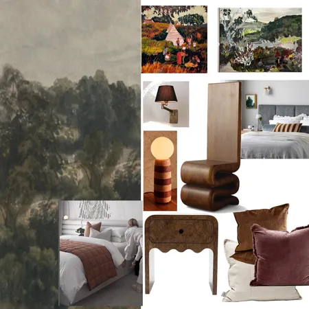 moody main bedroom Interior Design Mood Board by jessie feitosa on Style Sourcebook