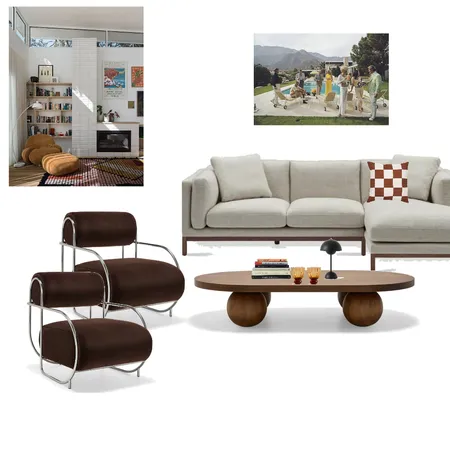 Mid Century Modern Living Room Interior Design Mood Board by Nicole Frelingos on Style Sourcebook