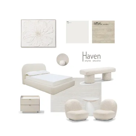 Coastal Master Bedroom Interior Design Mood Board by Haven Style Studio on Style Sourcebook