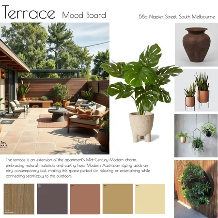 Terrace - 58a Napier St, Sth Melb Interior Design Mood Board by Spaces To Liv on Style Sourcebook