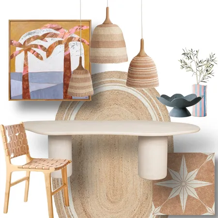 Mediterranean Dining Room Interior Design Mood Board by Mood Indigo Styling