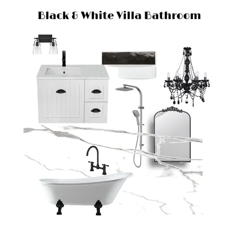 B&W Villa Bathroom Interior Design Mood Board by hastings@tilewarehouse.co.nz on Style Sourcebook