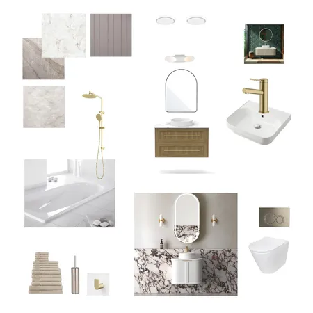 Bathroom modern classic Interior Design Mood Board by Kate Yakhimovich on Style Sourcebook