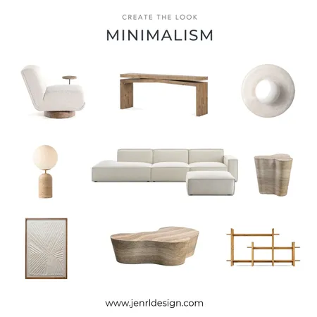 Minimalism - Create the Look Interior Design Mood Board by JenRL Design