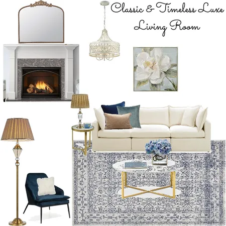 Classic Timeless Luxe Living Room Interior Design Mood Board by RMH on Style Sourcebook
