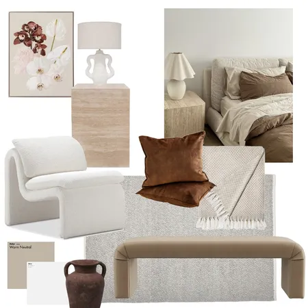 Brown Neutral Master Bedroom Interior Design Mood Board by Sunday Haus Studio on Style Sourcebook