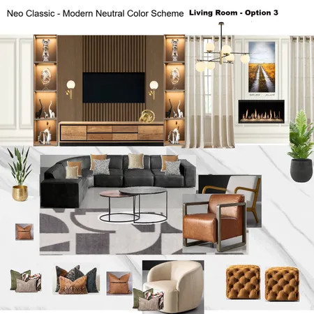 Living Room option with Grey Modular Couch Option 3 Interior Design Mood Board by Asma Murekatete on Style Sourcebook