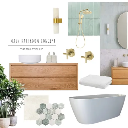 Bathroom Finishes Interior Design Mood Board by thebaileybuild on Style Sourcebook