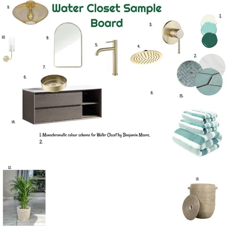 Green Monochromatic Sample Board for WC 12-12-24 Interior Design Mood Board by JudyK on Style Sourcebook