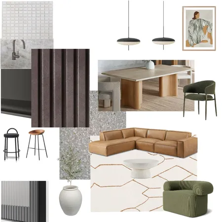 Lounge leather with green accents Interior Design Mood Board by JessSib on Style Sourcebook