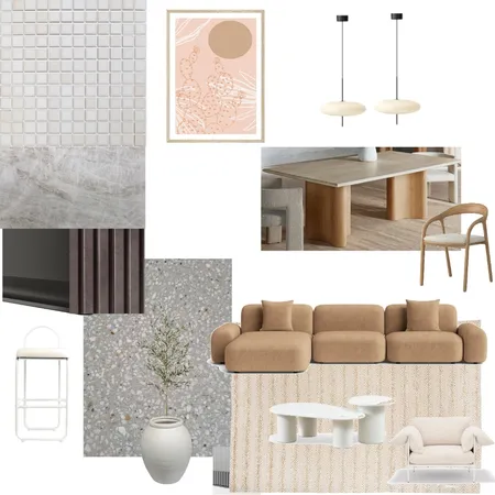 Lounge neutral v2 Interior Design Mood Board by JessSib