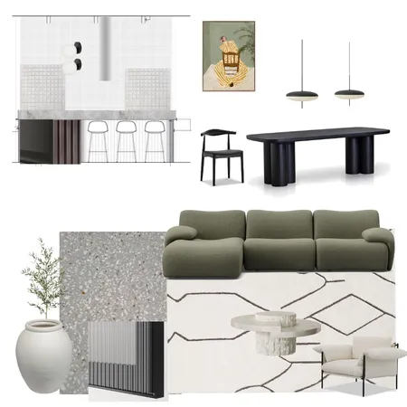 1977 sofa - light green dark Interior Design Mood Board by JessSib on Style Sourcebook