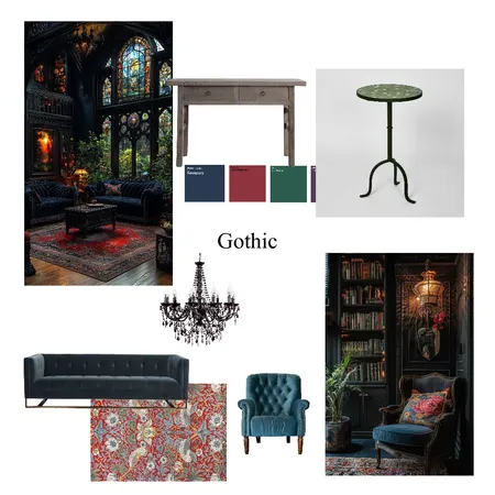 Gothic Interior Design Mood Board by victoriahowe@hotmail.co.uk on Style Sourcebook