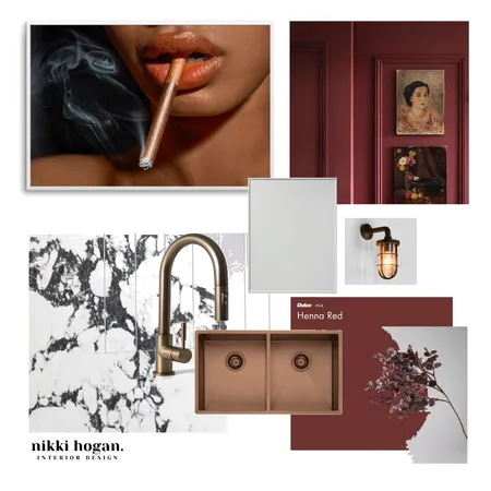 Westgarth Burgundy Kitchen Interior Design Mood Board by Nikki Hogan Interior Design on Style Sourcebook