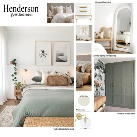 Henderson Guest Bedroom Interior Design Mood Board by sheree@voguekitchens.com.au on Style Sourcebook