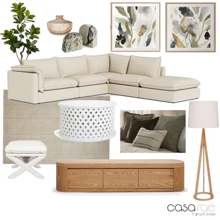 Arun Drive - Second Living Area Aussie Florals Interior Design Mood Board by Casa Rae Styling & Design on Style Sourcebook