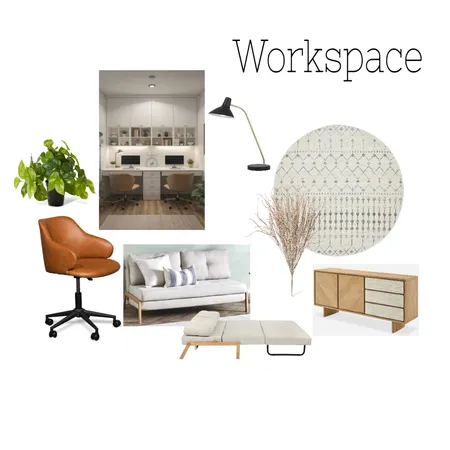 Workspace Interior Design Mood Board by LEAFY INTERIORS | Anna Manson on Style Sourcebook