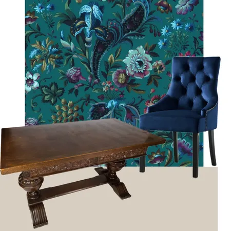 Dining Room Wallpaper Interior Design Mood Board by Bel* on Style Sourcebook
