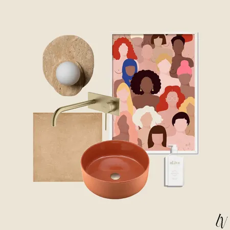 Playful Powder Room Concept Interior Design Mood Board by Wholesome by Design on Style Sourcebook