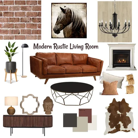 Modern Rustic living room Interior Design Mood Board by Niv on Style Sourcebook