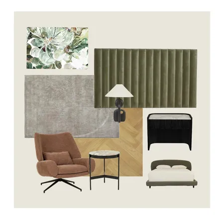 Olive Bedroom Interior Design Mood Board by martina.interior.designer on Style Sourcebook