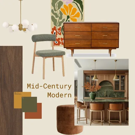 Mid Century Modern Design Style Interior Design Mood Board by KaitlynG on Style Sourcebook