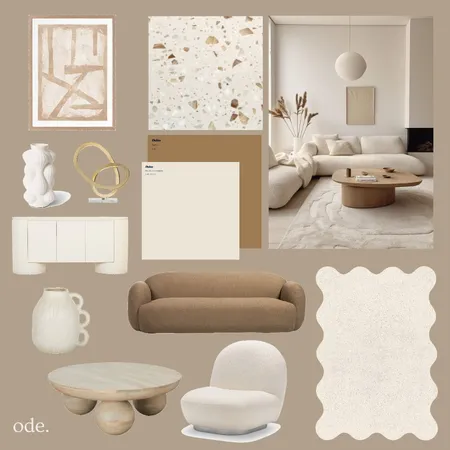 Brown Living Room Interior Design Mood Board by odeinterior on Style Sourcebook