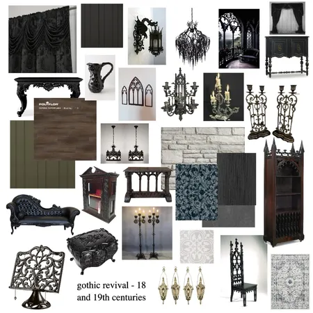Gothic Revival Interior Design Mood Board by rubys22154 on Style Sourcebook