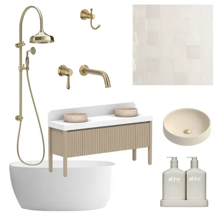 Bayview Bathroom Interior Design Mood Board by Pearl & Tide on Style Sourcebook