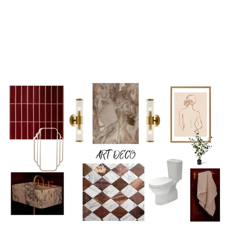 NEW Art Deco Bathroom Interior Design Mood Board by Angie on Style Sourcebook