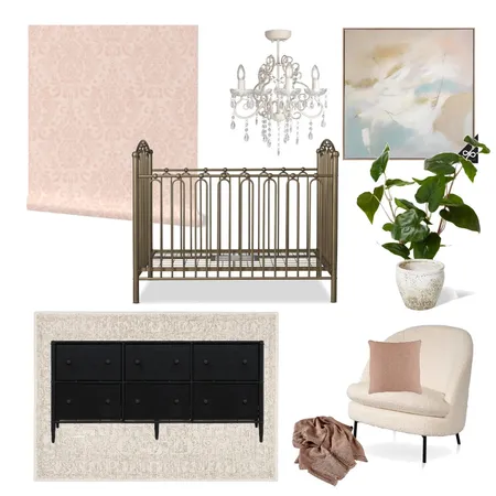 Regency Nursery Soft Blush Interior Design Mood Board by kimmorrowdesign@gmail.com on Style Sourcebook