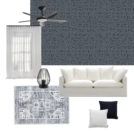 Art Deco Maze Anchored Blue Interior Design Mood Board by ntoerber on Style Sourcebook
